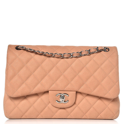 Chanel Iridescent Caviar Quilted Jumbo Double Beige 1 of 15