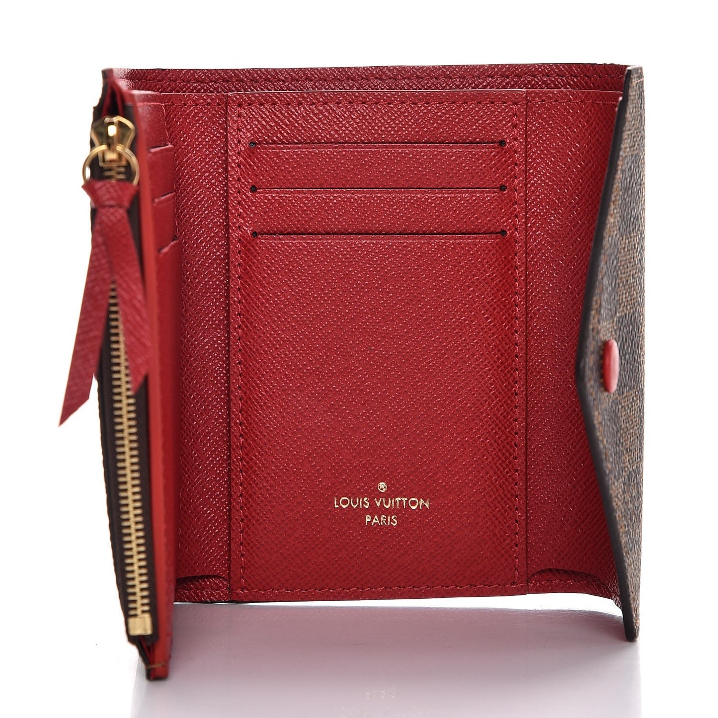 Damier Ebene Victorine Wallet Red