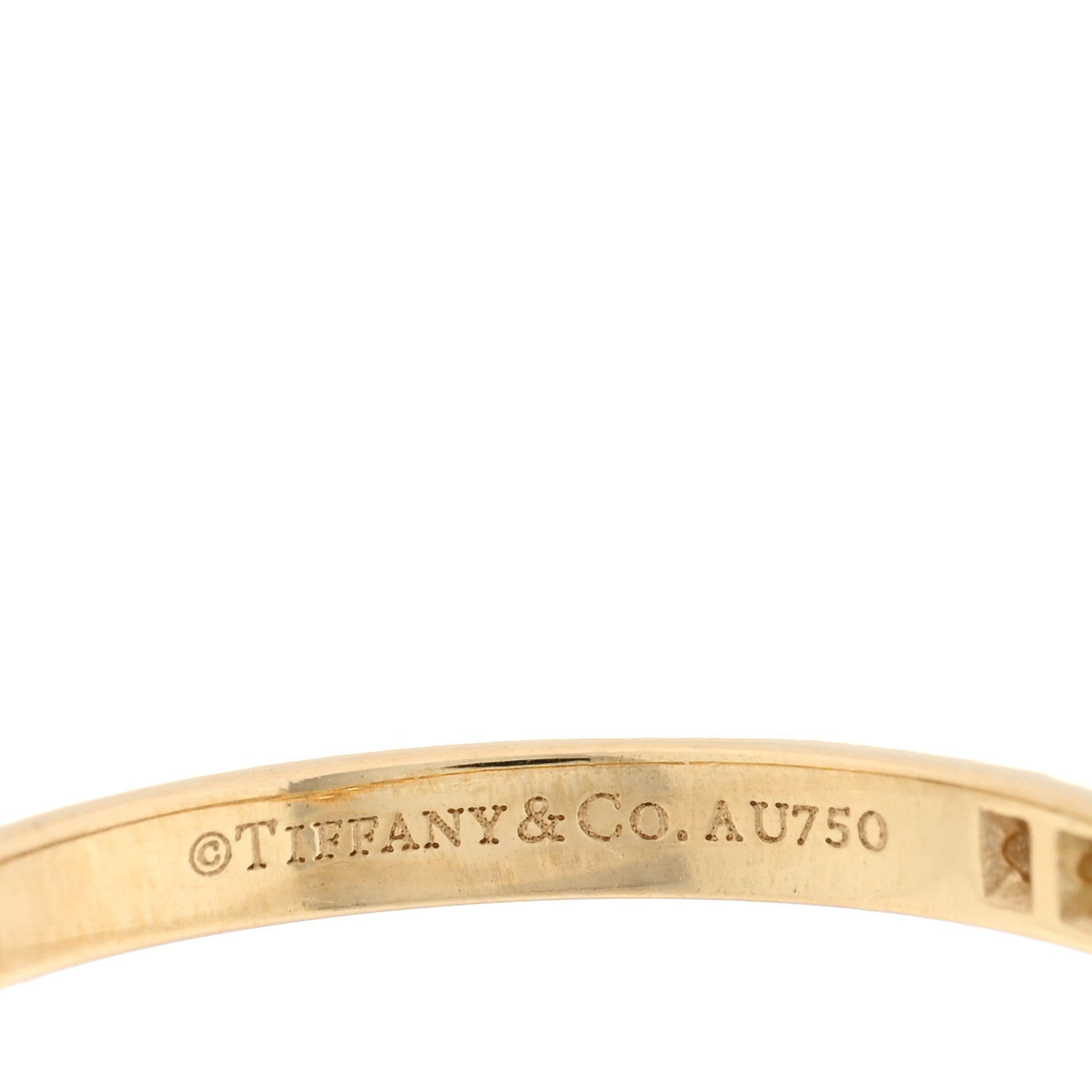 Tiffany 18K Yellow Gold Diamond Soleste V Band Ring 50 5.5 4 of 4