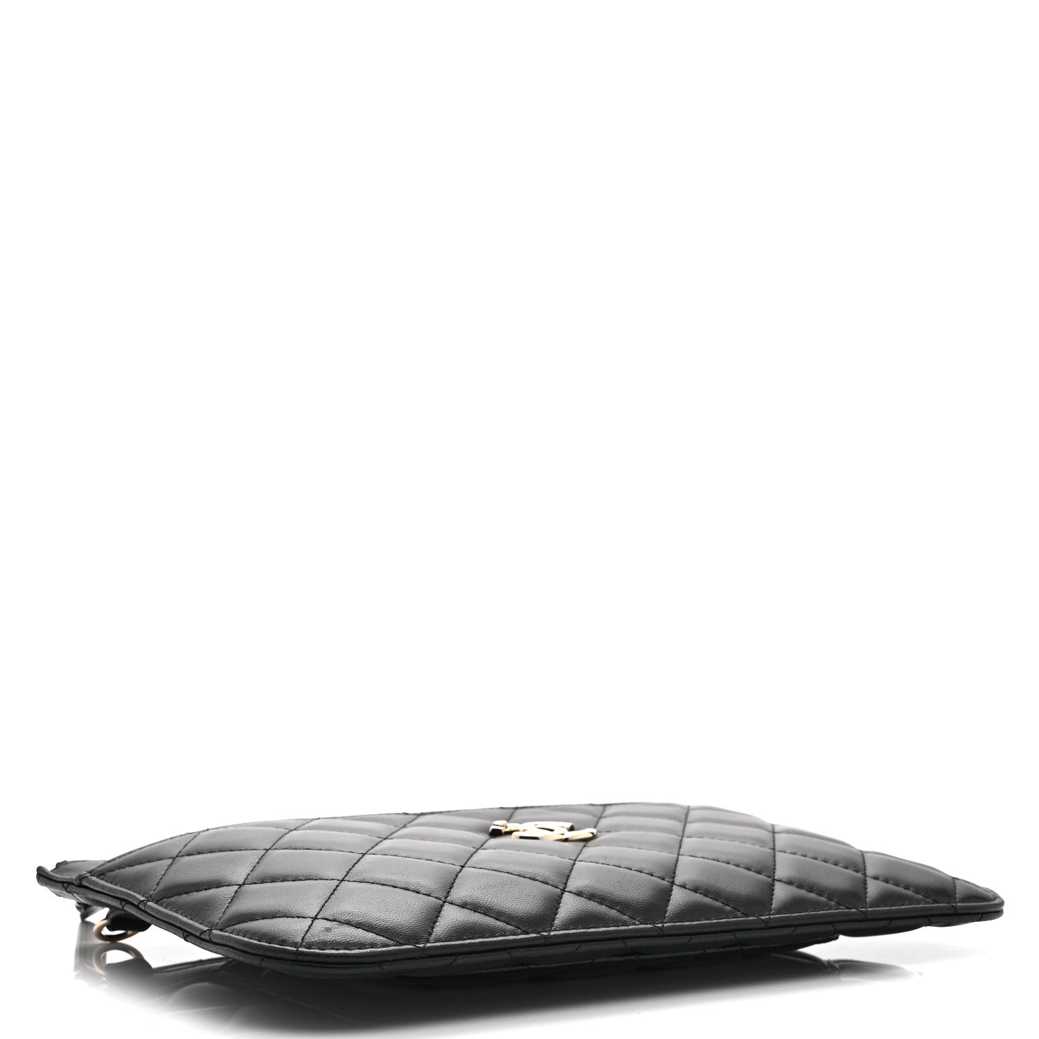 Chanel Lambskin Quilted Clutch With Chain Black 5 of 11