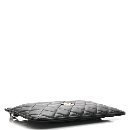 Chanel Lambskin Quilted Clutch With Chain Black 5 of 11