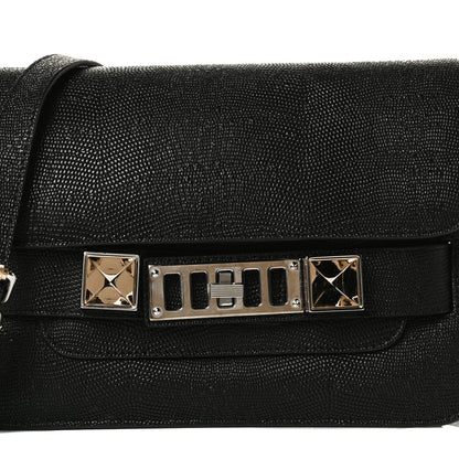 Proenza Schouler Calfskin Lizard Embossed Mini PS11 Classic Shoulder Bag Black 7 of 13