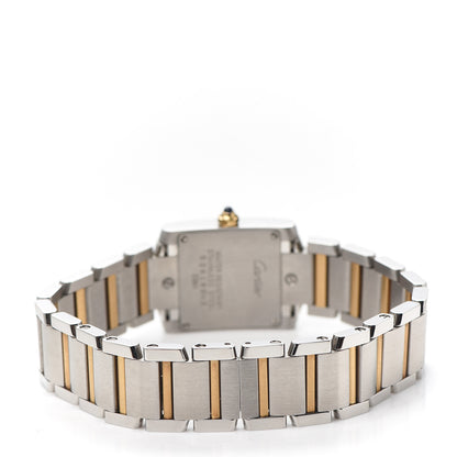Cartier Stainless Steel 18K Yellow Gold 20mm Tank Francaise Quartz Watch 3 of 5
