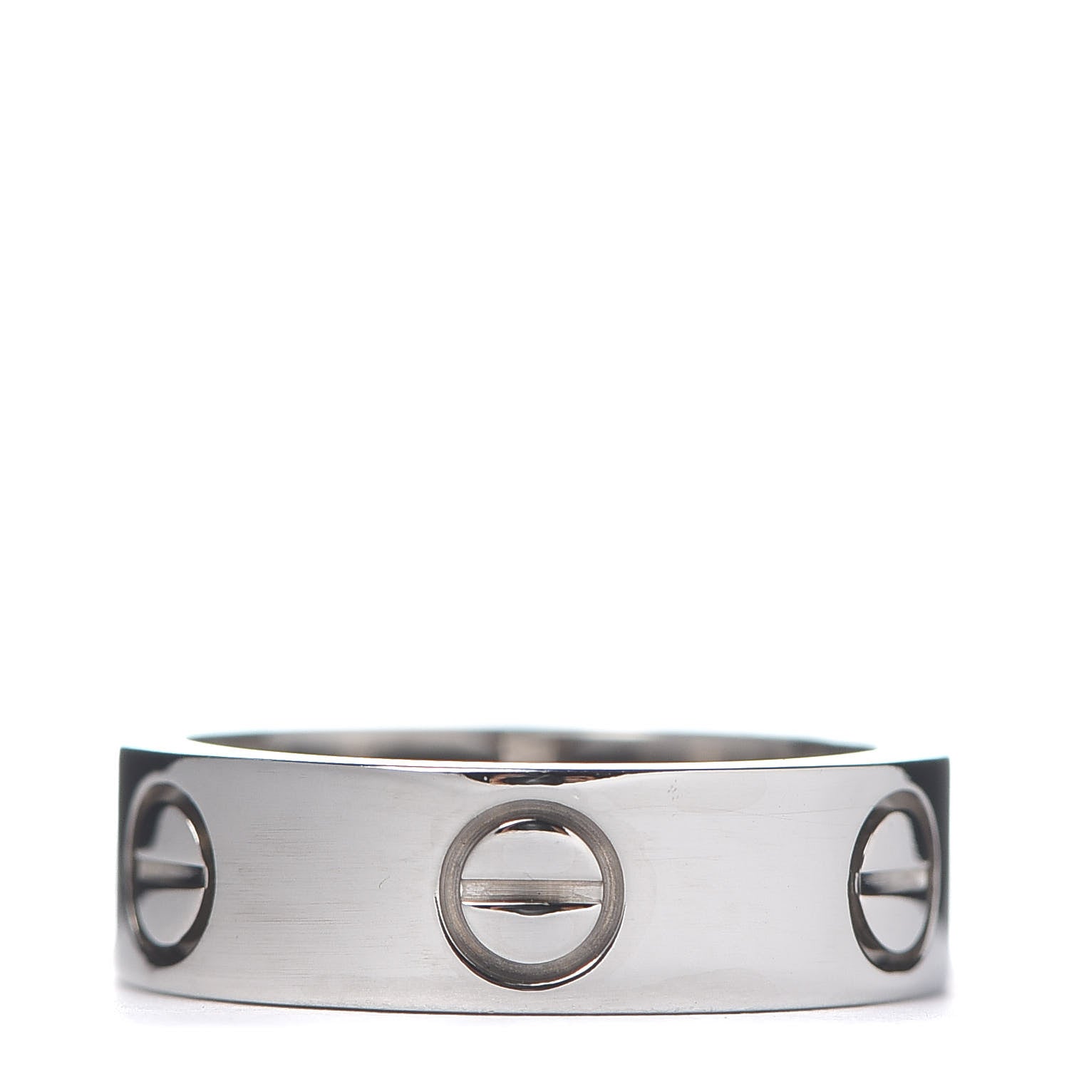 Cartier 18K White Gold 5.5mm LOVE Ring 49 5 1 of 4