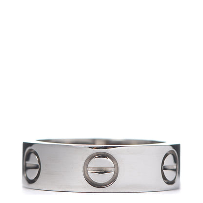 Cartier 18K White Gold 5.5mm LOVE Ring 49 5 1 of 4