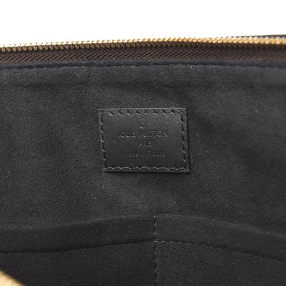Louis Vuitton Monogram Flower Zipped Tote MM Black 7 of 9