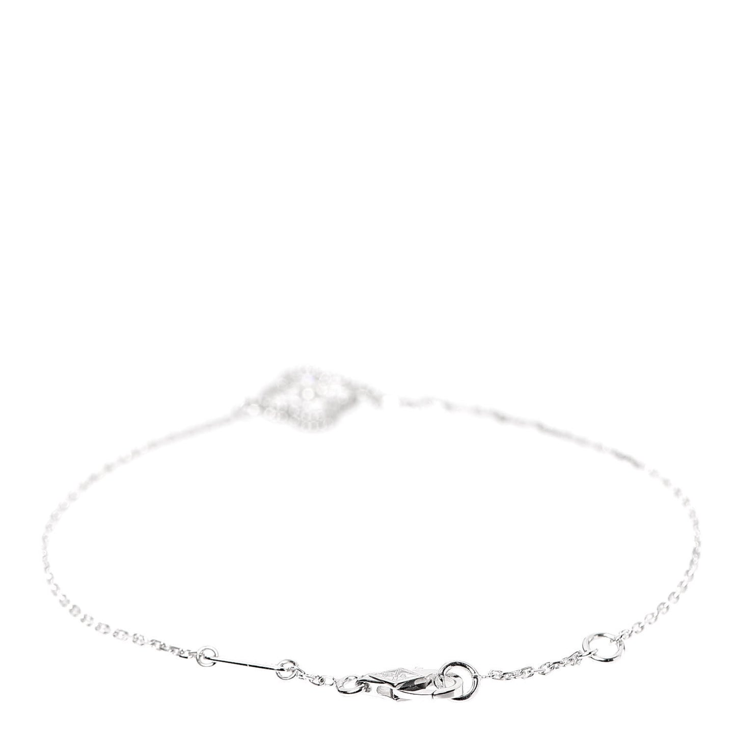 18K White Gold Diamond Sweet Alhambra Bracelet