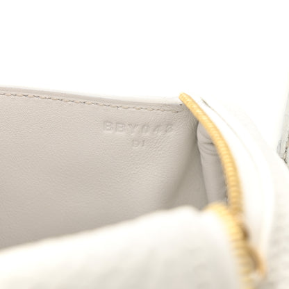 Hermes Taurillon Clemence Mini Lindy 20 New White 7 of 11