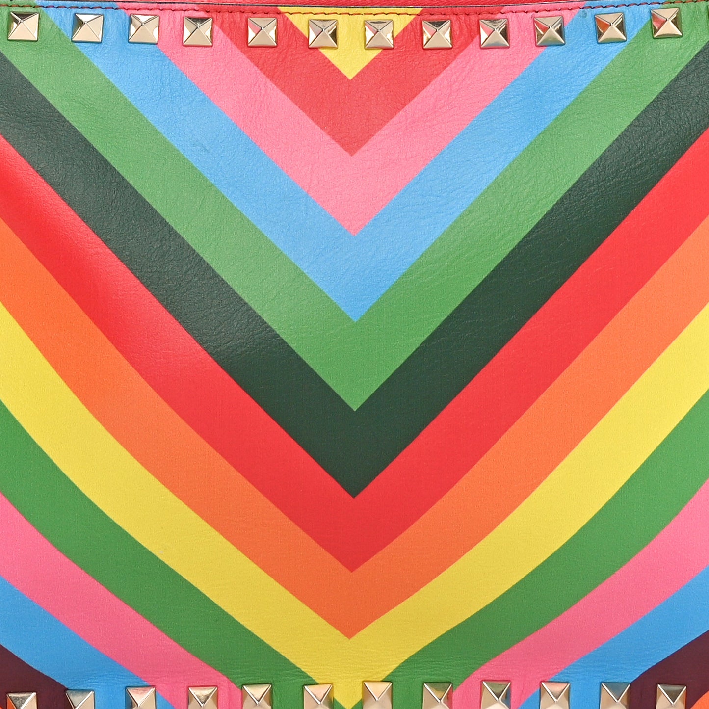Vitello 1973 Small Rockstud Zip Pouch Multicolor