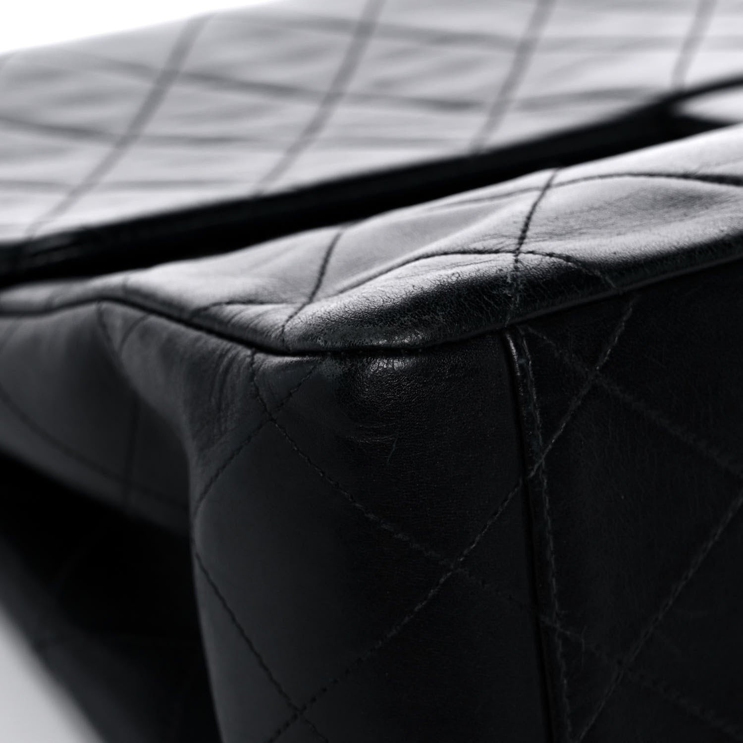 Chanel Lambskin Quilted XL Jumbo Single Flap Black 9 of 17