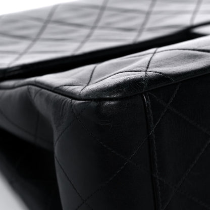 Chanel Lambskin Quilted XL Jumbo Single Flap Black 9 of 17