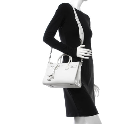 Saint Laurent Grained Calfskin Baby Supple Sac De Jour White 2 of 10