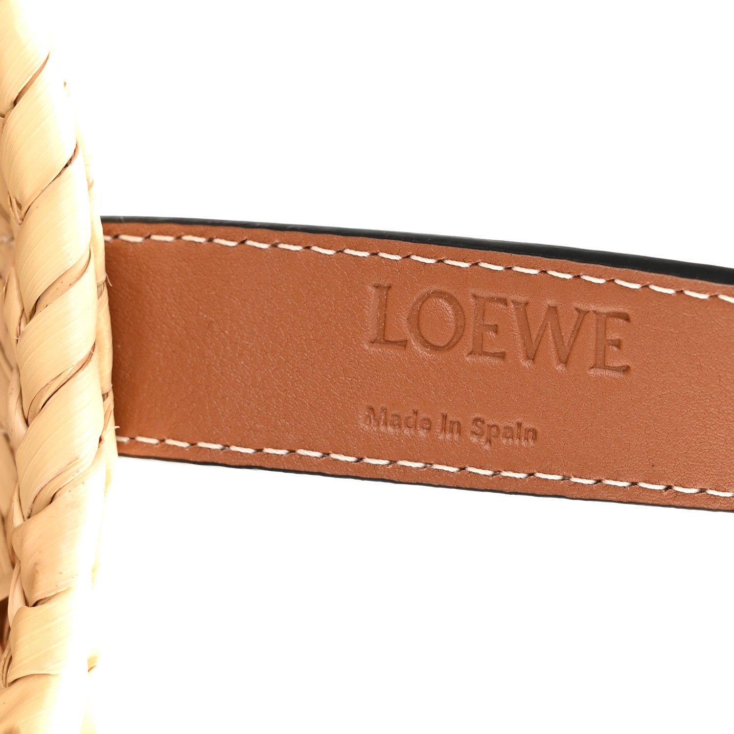 Loewe Raffia Small Stones Basket Tote Bag Natural Tan 6 of 9