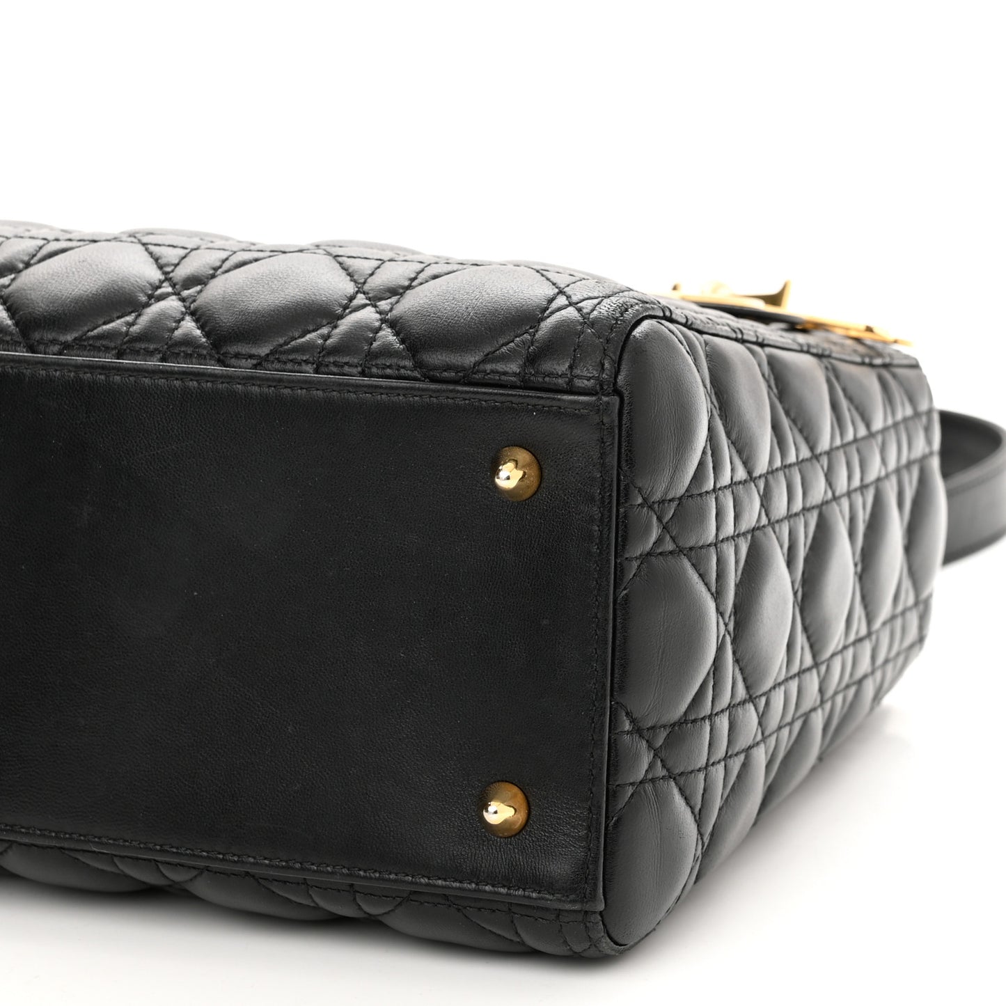 Lambskin Cannage Medium Lady Dior Black