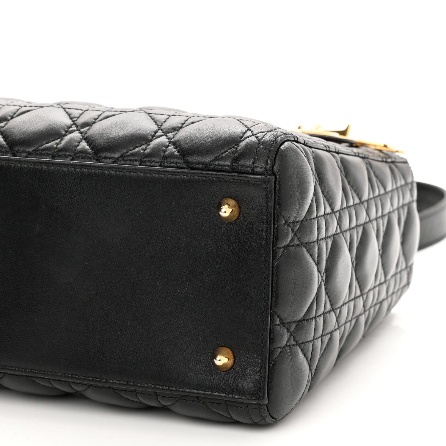 Christian Dior Lambskin Cannage Medium Lady Dior Black 10 of 10