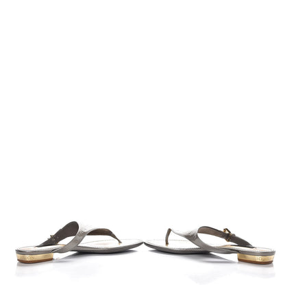 Louis Vuitton Vernis No Doubt Thong Sandals 39 Gris Art Deco 5 of 13