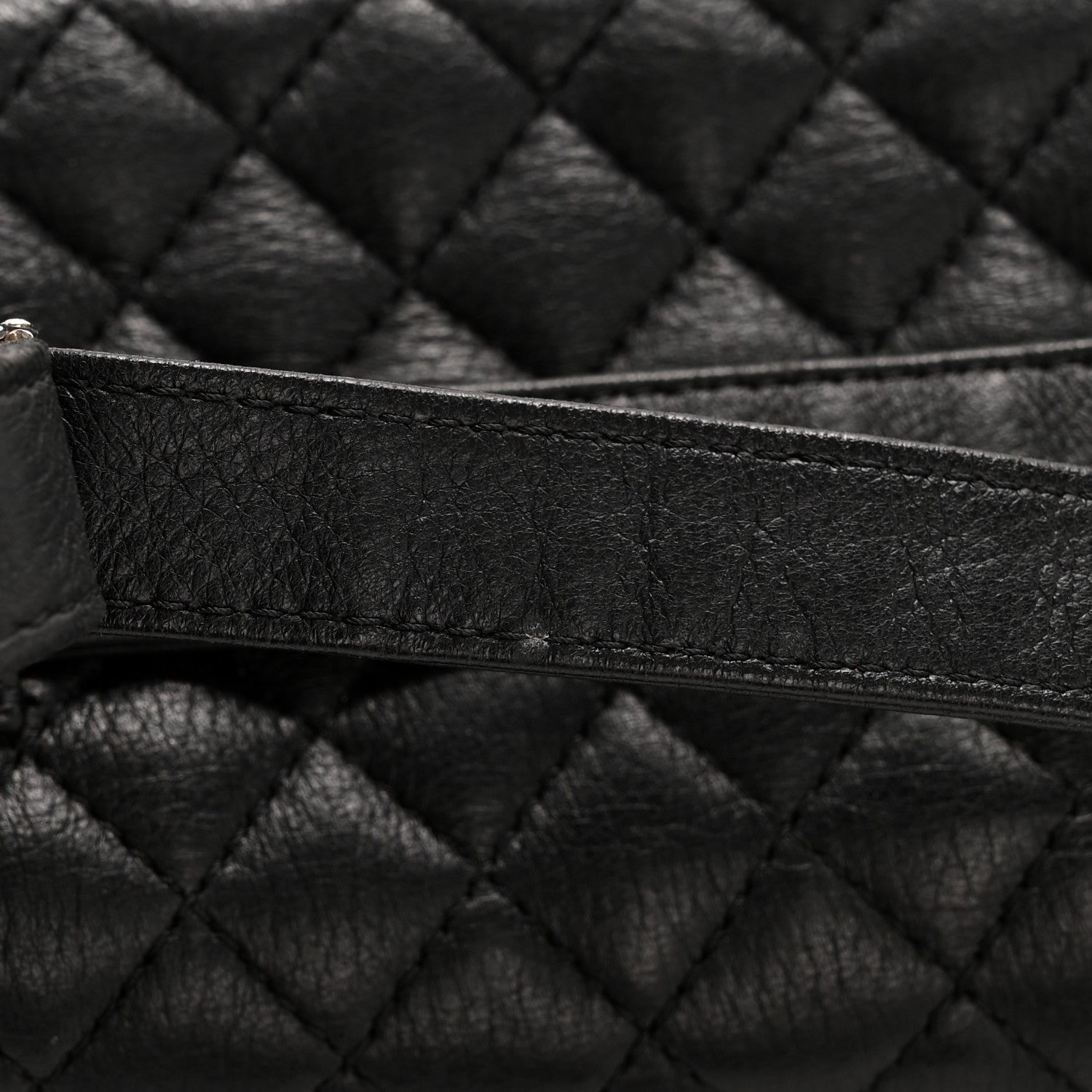 Chanel Grained Calfskin Quilted CC Uniform Flap Belt Bag Black 14 of 15