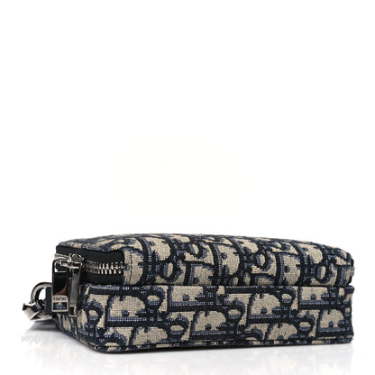 Christian Dior Oblique Pouch Navy Blue 4 of 10