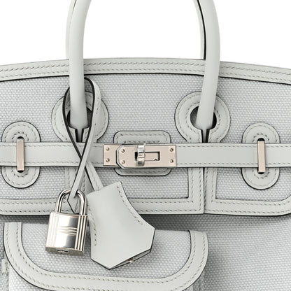 Hermes Toile Goeland Swift Cargo Birkin 25 Gris Platine 8 of 11