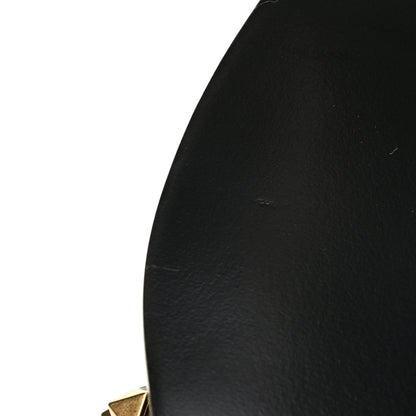 Valentino Garavani Calfskin Rockstud Flair Flat Thong Sandals 37.5 Black 8 of 9
