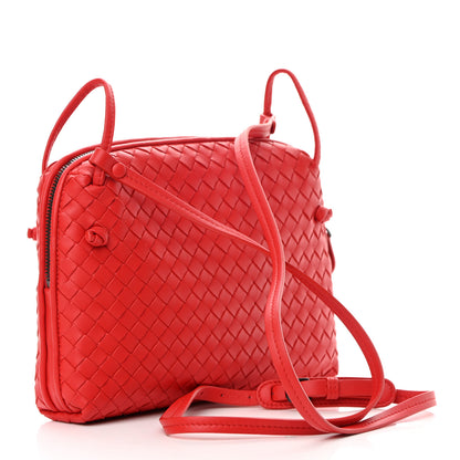 Bottega Veneta Nappa Intrecciato Nodini Crossbody Messenger Red 3 of 10