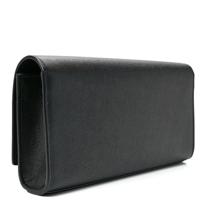 Saint Laurent Grain De Poudre Monogram Cassandre Clutch Black 3 of 12