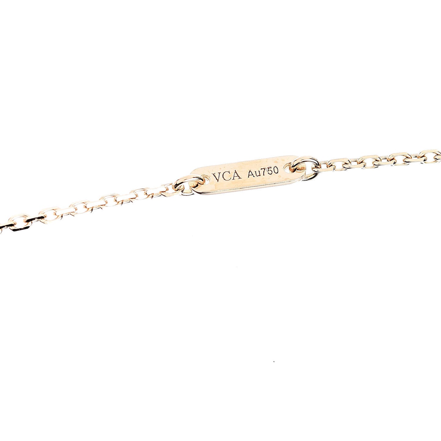18K Yellow Gold Mother of Pearl Sweet Alhambra Pendant Necklace