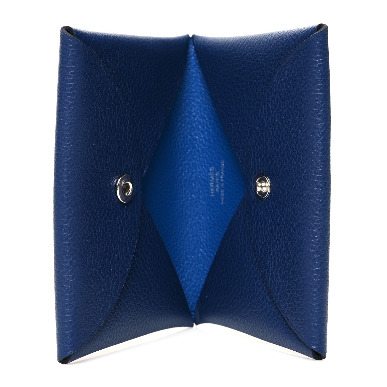 Hermes Evercolor Verso Calvi Card Case Bleu Saphir Bleu France 5 of 13
