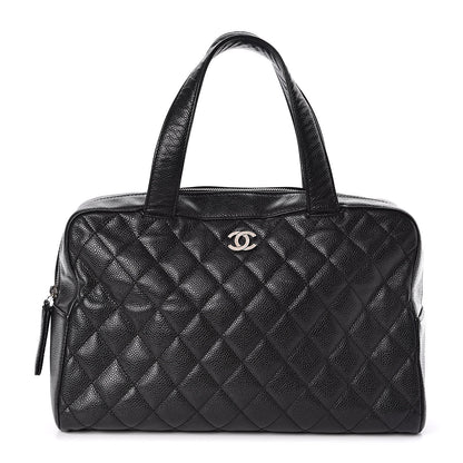 Chanel Caviar Quilted Bowler Black 1 of 12