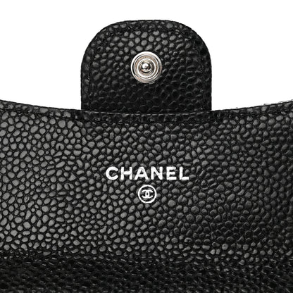 Chanel Caviar Quilted Flap Card Holder Wallet Black 6 of 10