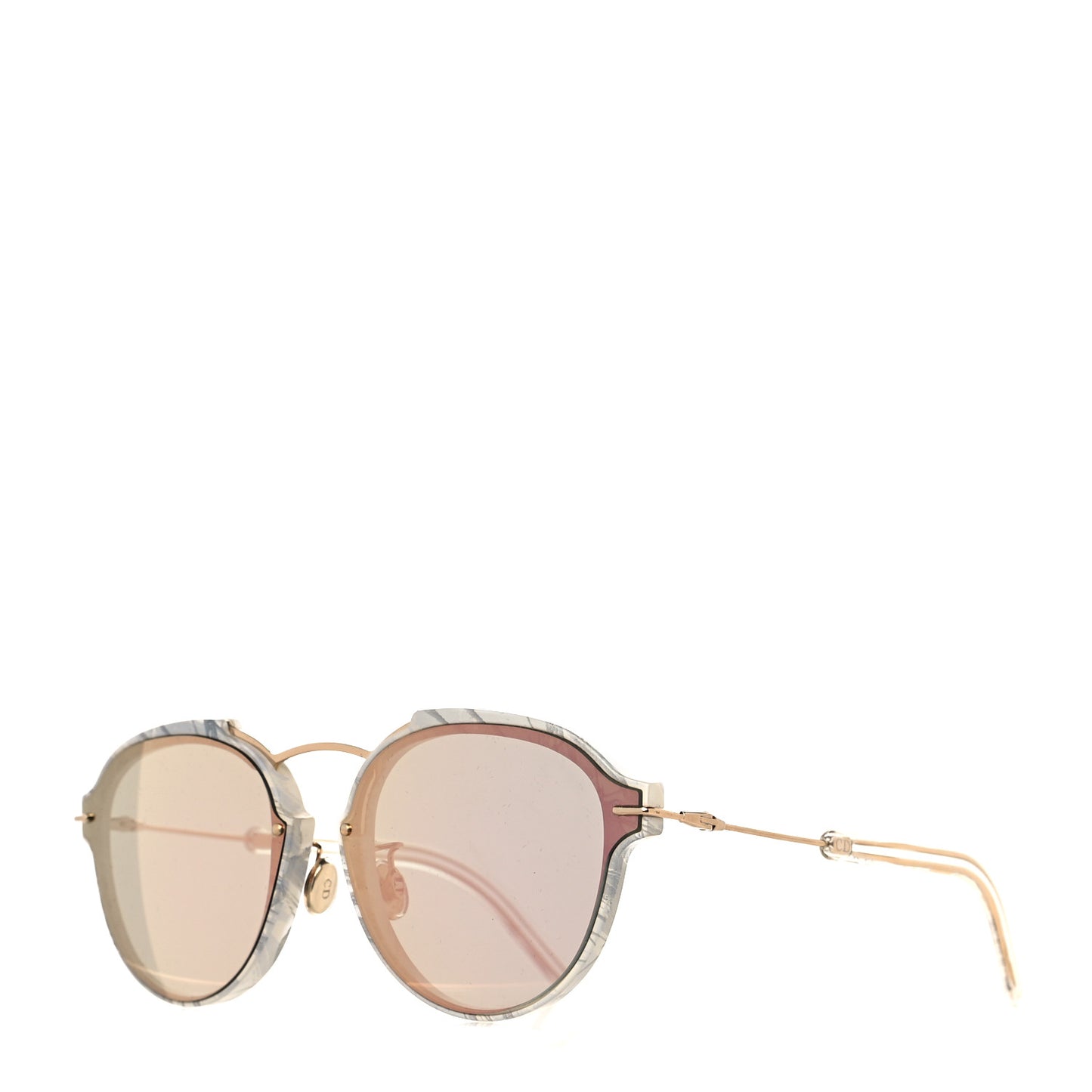 Round Eclat Sunglasses Pink Grey