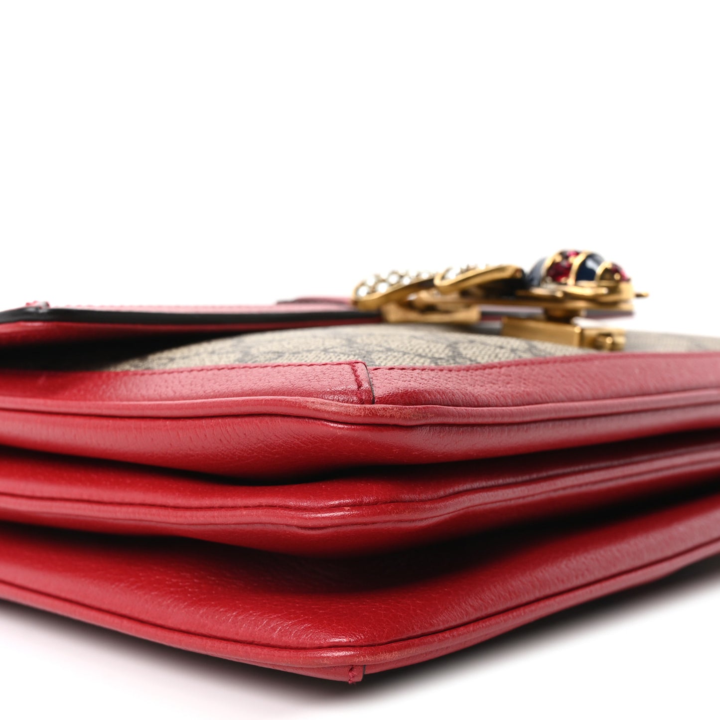 GG Supreme Monogram Medium Queen Margaret Shoulder Bag Red