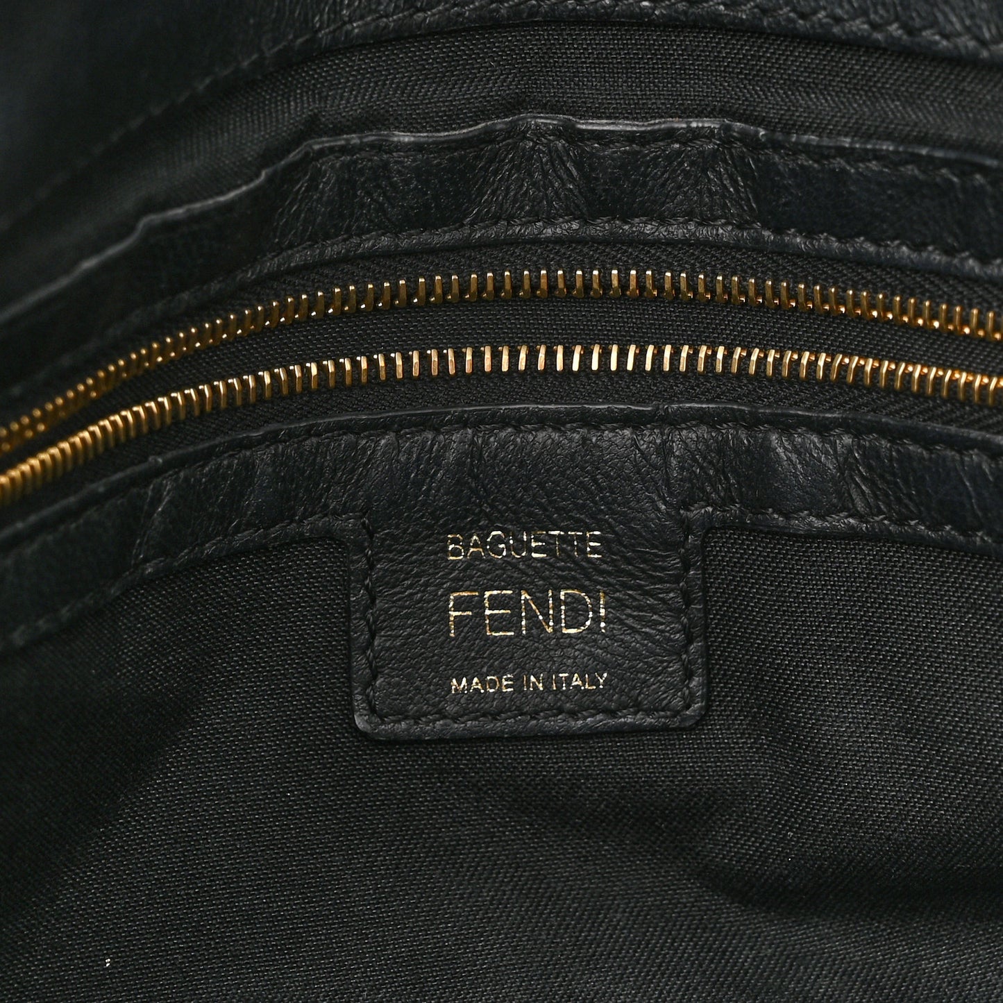 Nappa FF 1974 Embossed Baguette Black