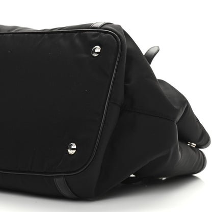 Prada Tessuto Nylon Soft Calf Tote Black 10 of 12