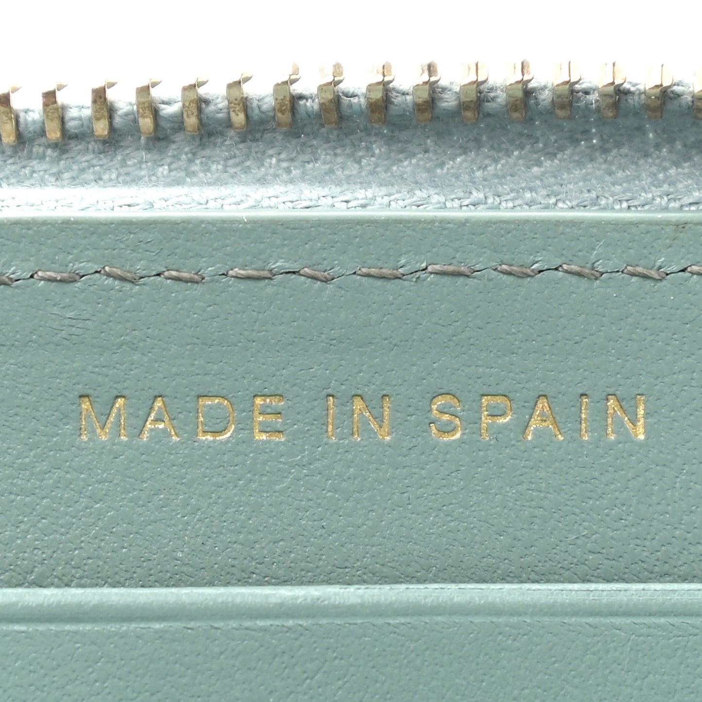 Caviar Quilted Medium Zip Around Wallet Light Blue