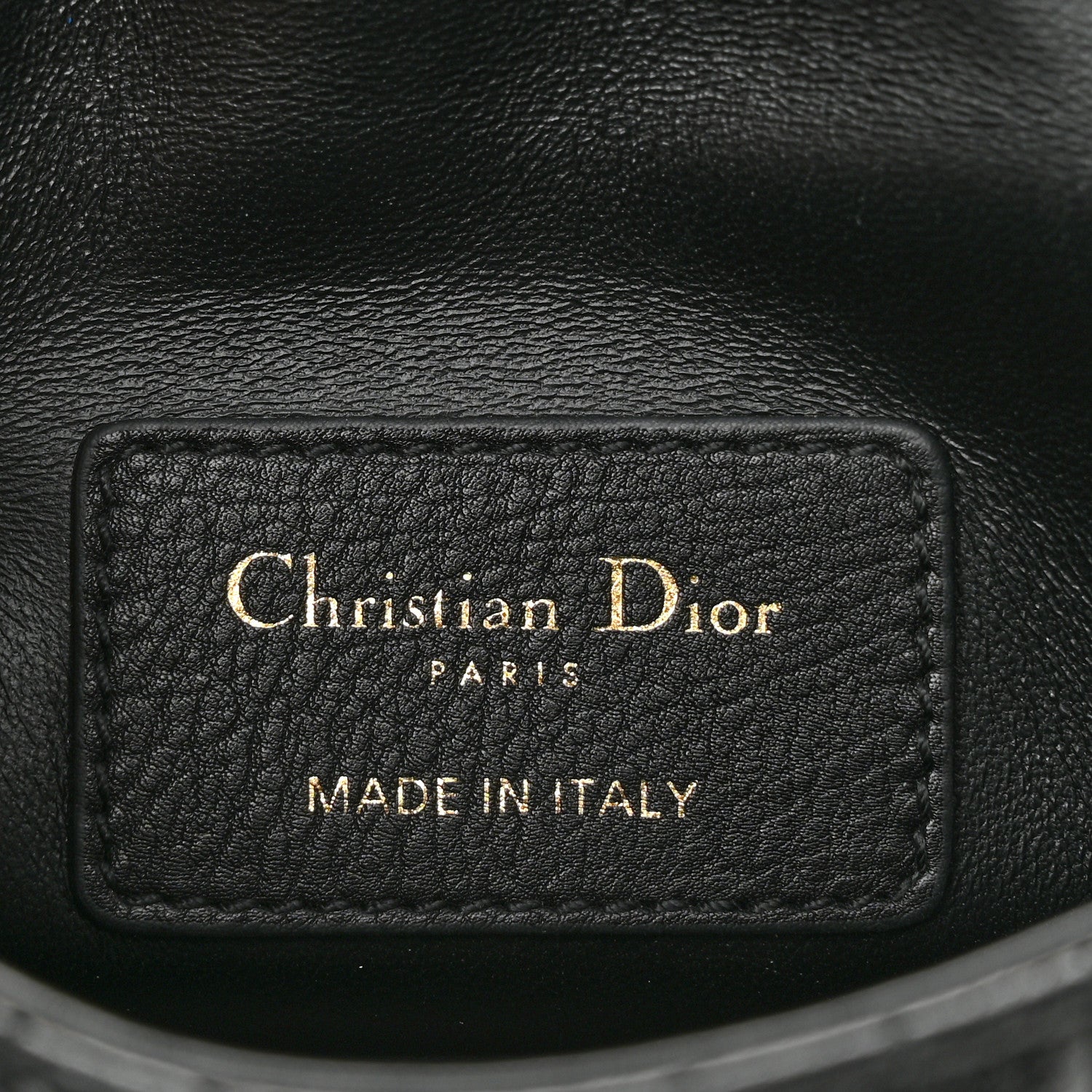 Christian Dior Supple Calfskin Cannage Micro Caro Bag Black 6 of 9