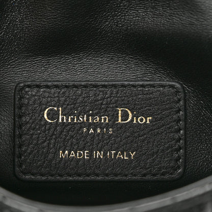 Christian Dior Supple Calfskin Cannage Micro Caro Bag Black 6 of 9