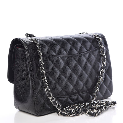 Chanel Caviar Quilted Jumbo Double Flap Black 3 of 11