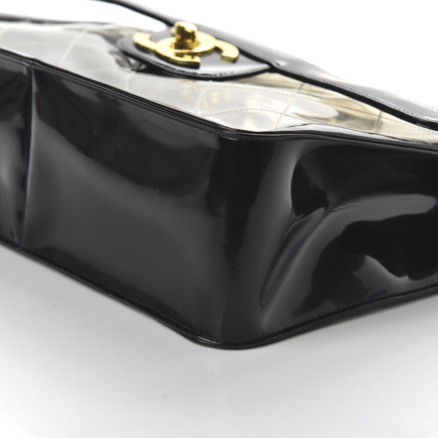 PVC Quilted Maxi Flap Black