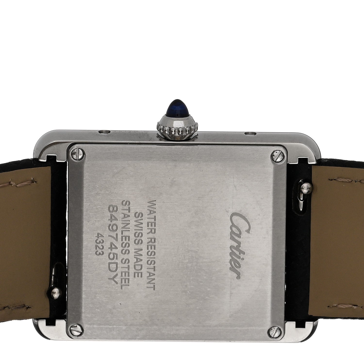 Cartier Stainless Steel Calfskin 25mm Must de Cartier Tank Quartz Watch 4 of 5