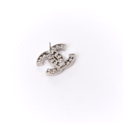 Chanel Crystal CC Earrings Silver 4 of 5