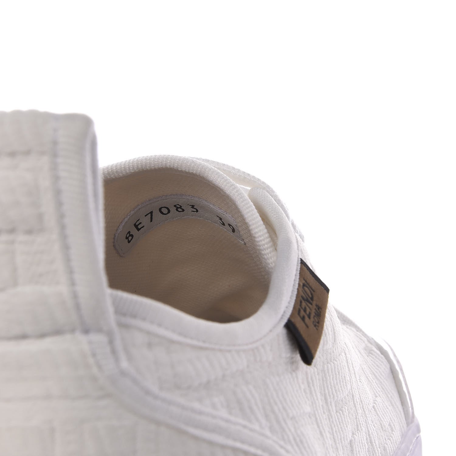 Fendi Corda FF Promenade Low Top Sneakers 39 White 10 of 11