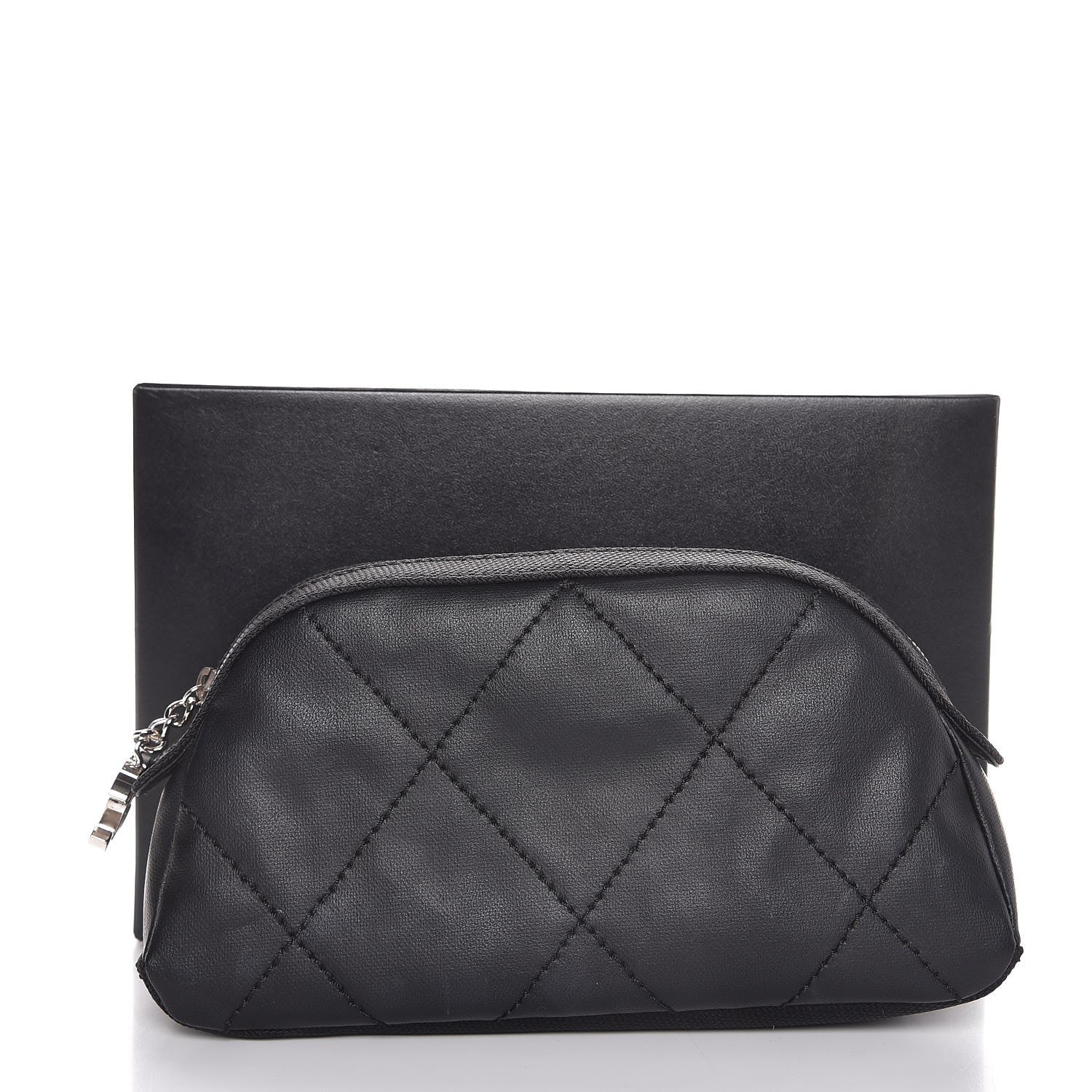 Chanel Coated Canvas Biarritz Cosmetic Cosmetic Case Black 8 of 8