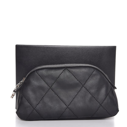 Chanel Coated Canvas Biarritz Cosmetic Cosmetic Case Black 8 of 8