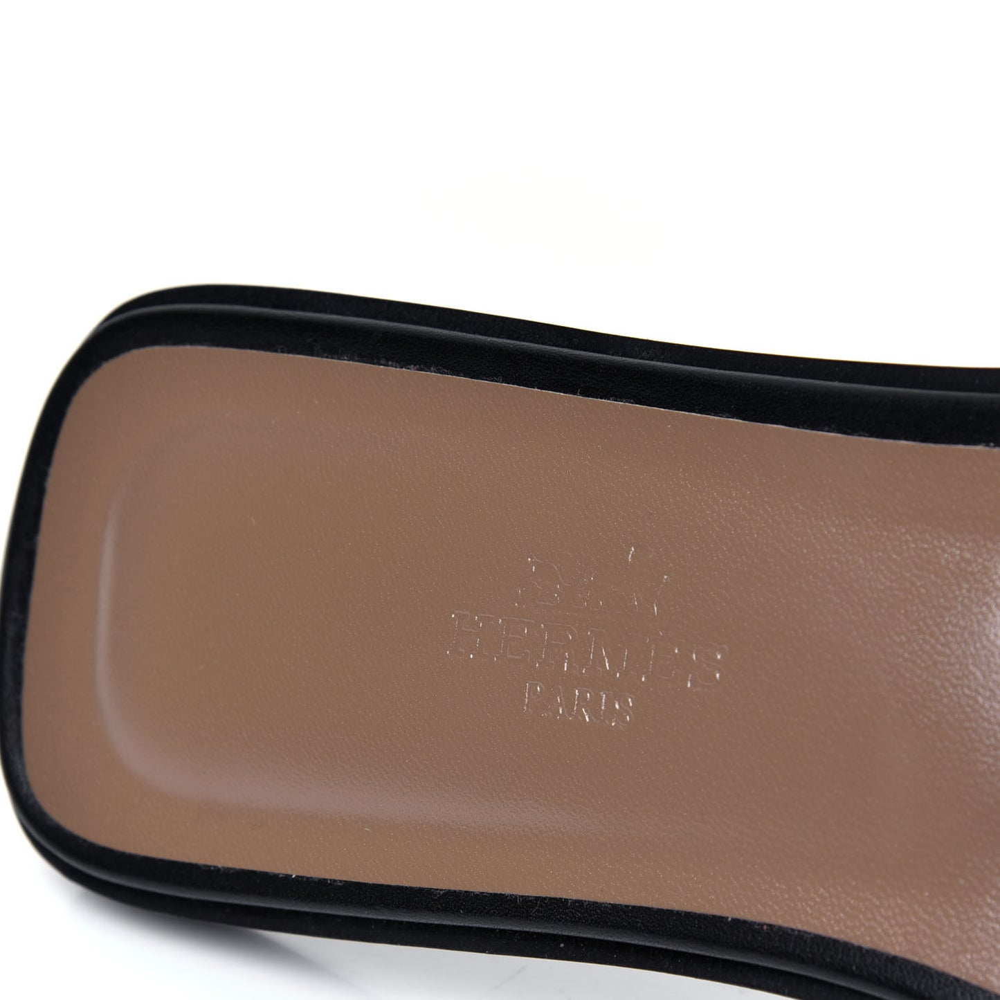 Box Calfskin Oran Sandals 38.5 Black