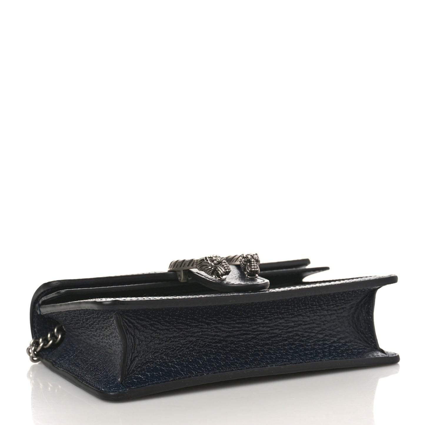 GG Supreme Monogram Textured Dollar Calfskin Super Mini Dionysus Shoulder Bag Beige Blue