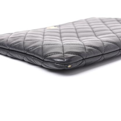 Chanel Lambskin Quilted Medium Cosmetic Case Black 5 of 9