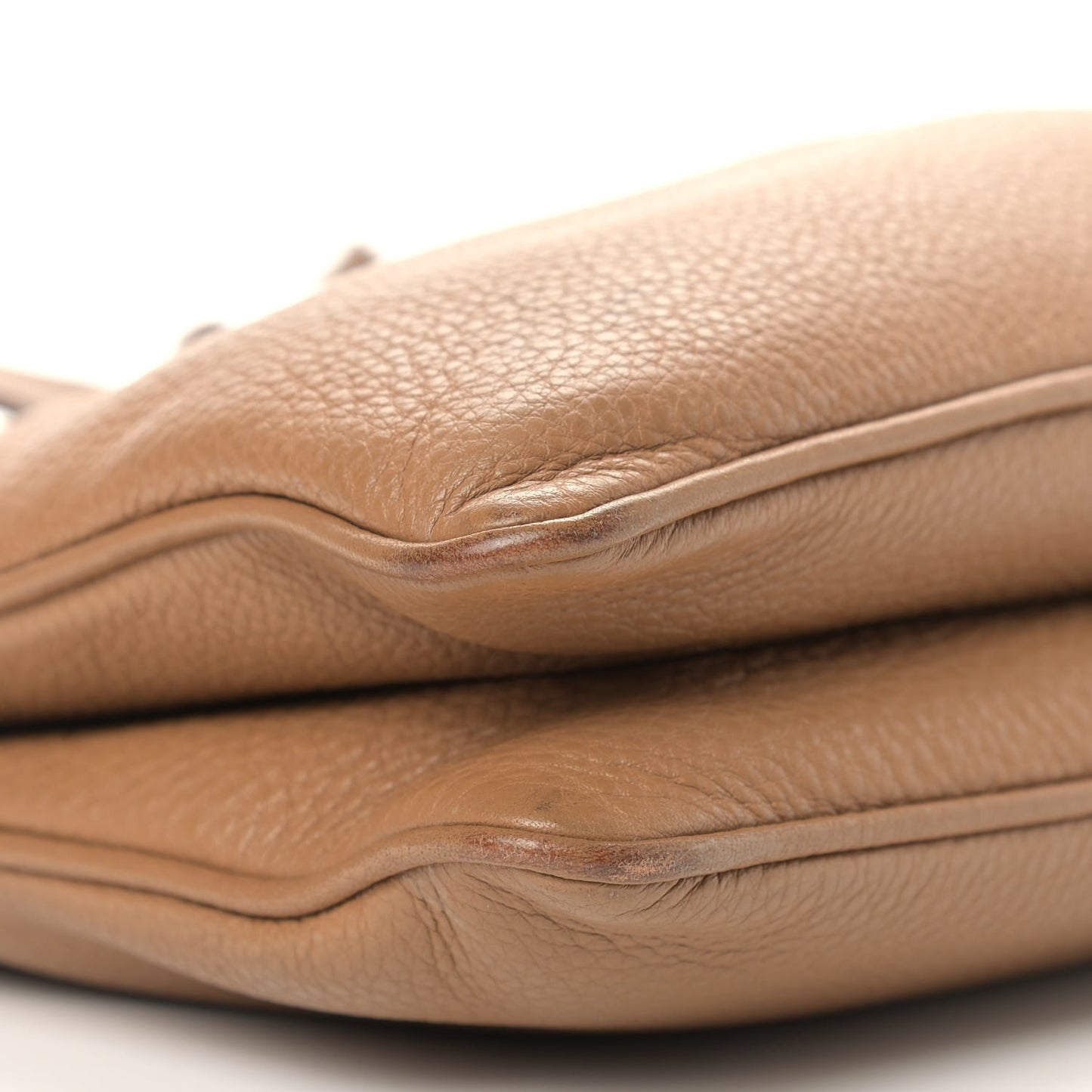 Vitello Daino Double Zip Crossbody Bag Caramel