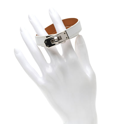 Hermes Epsom Kelly Double Tour Bracelet M White 2 of 5