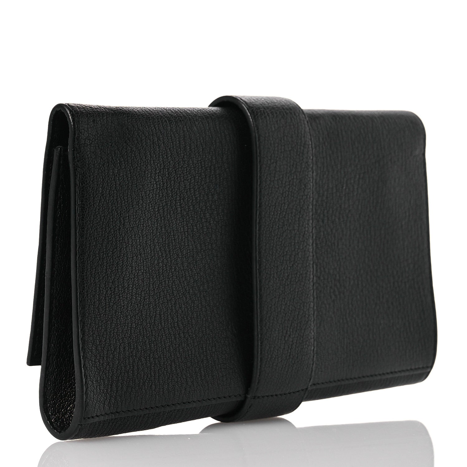 Hermes Chevre Mysore Medor 23 Clutch Black 3 of 14